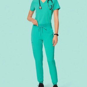 Mandala scrub set - surgical green